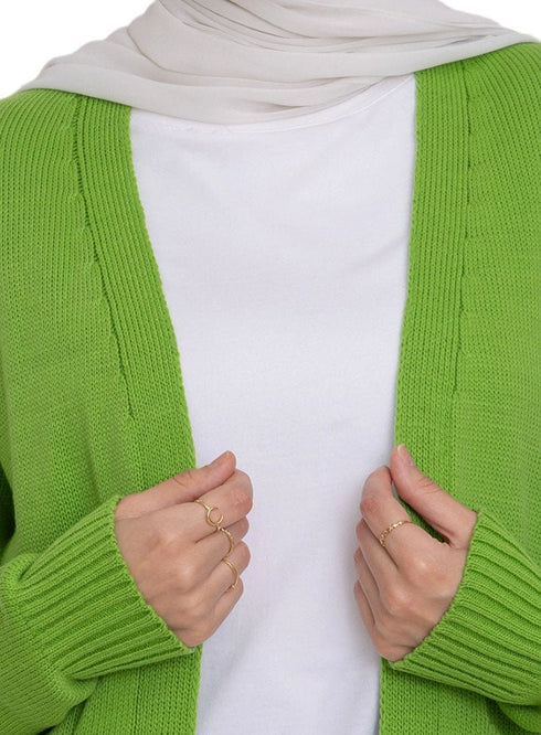 Pool Green Basic Pocket Cardigan - Khotwh